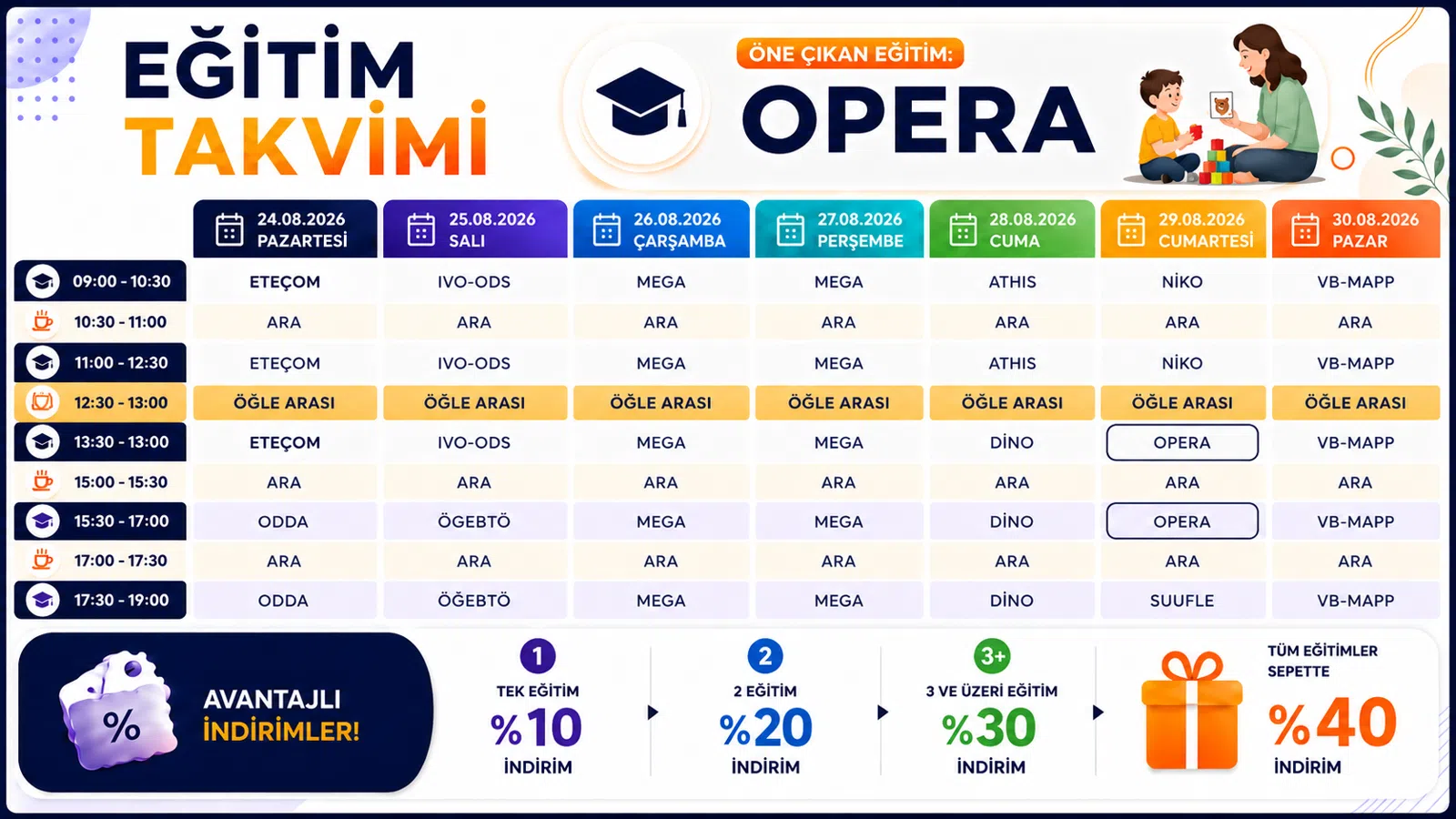 OPERA eğitim takvimi görseli